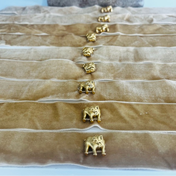 Velvet Fabric Bracelet with Bulldog Charms - Picture 8 of 13